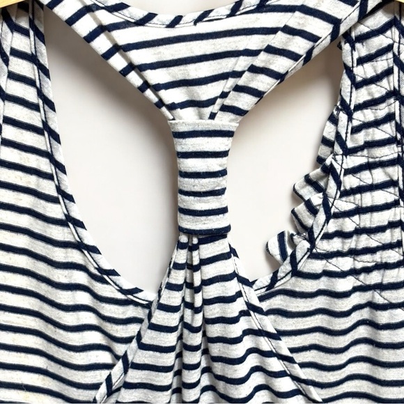 Striped Racerback Top with Ruffle Detail - Picture 7 of 10